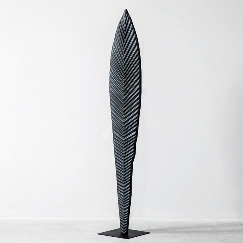 Black Free Form Solid Wood+Iron Decorative Object