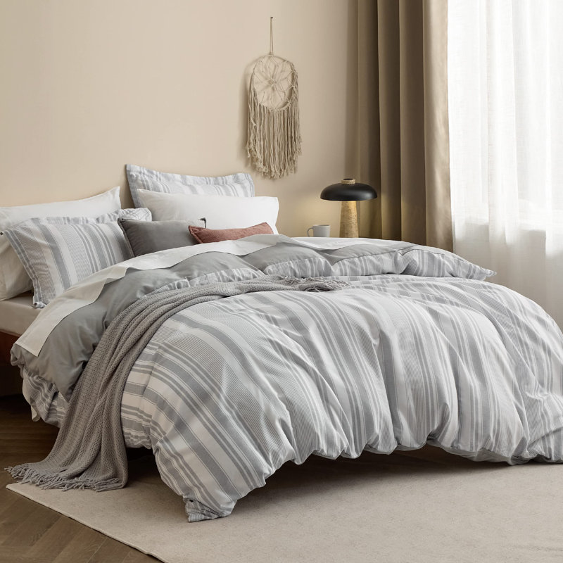Bedsure Duvet Cover King Size - Reversible Floral Patterned Duvet Cover Set with Zipper Closure, 3 Pieces Bedding Set 