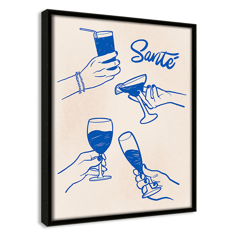 «Sante Print» par Kimberly Allen, L 9,5 po x H 11,5 po, Flottant espresso