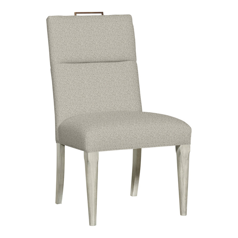 Thom Filicia Home Fabric Tight Back Side Chair, Tuck Metal, Navajo