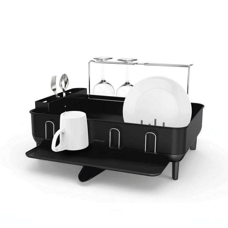 Simplehuman Steel Frame Dishrack, Matte Black