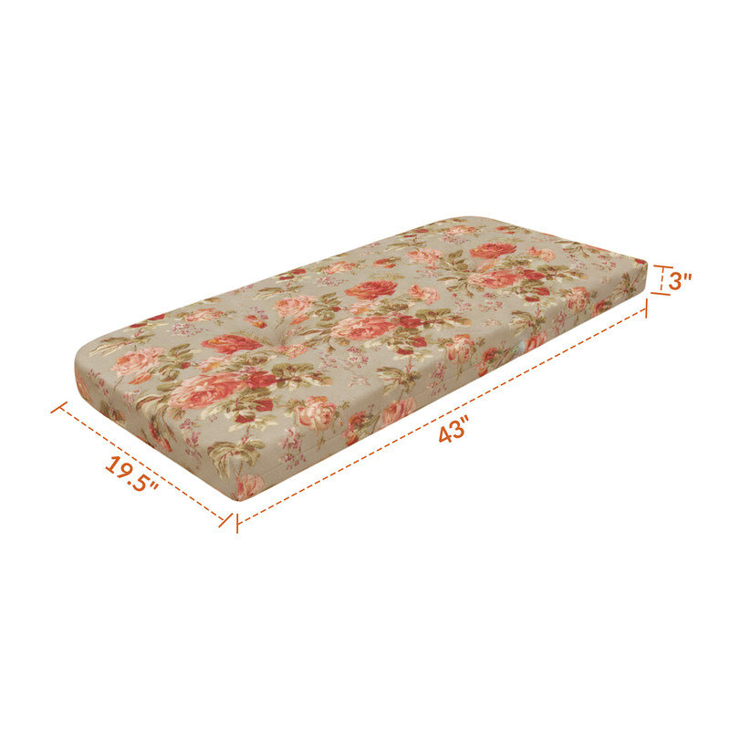 Coussin de remplacement pour causeuse d'extérieur Sunbrella, Marcella floral