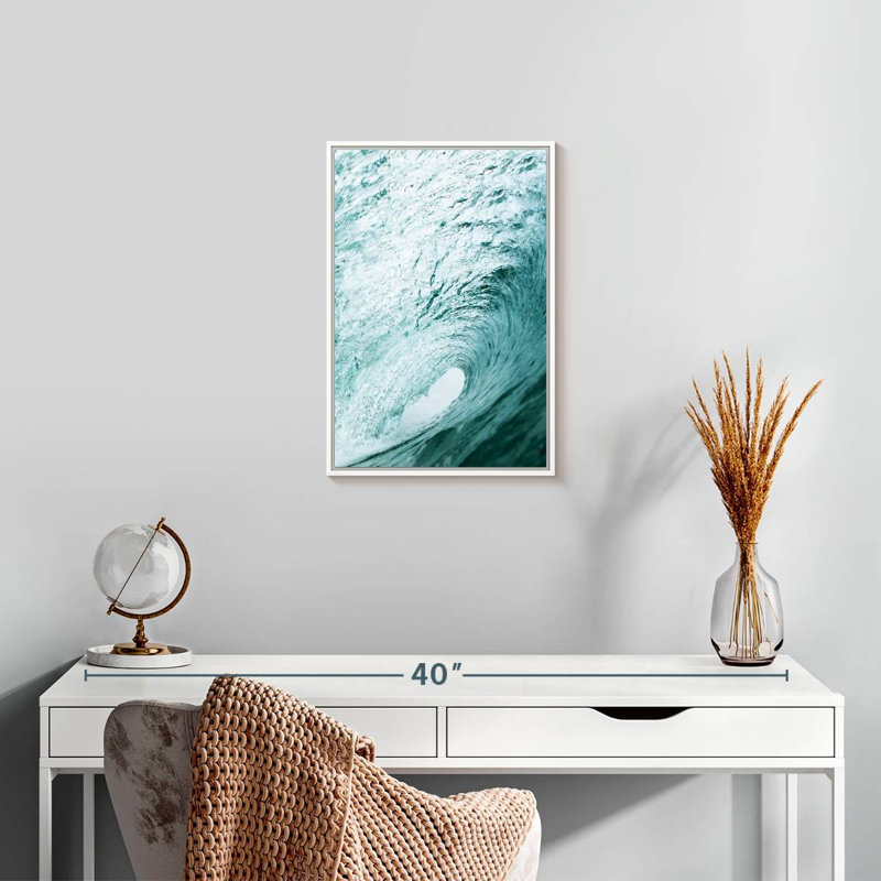 Tube ondulé, Cadre flottant blanc, 13 po x 19 po