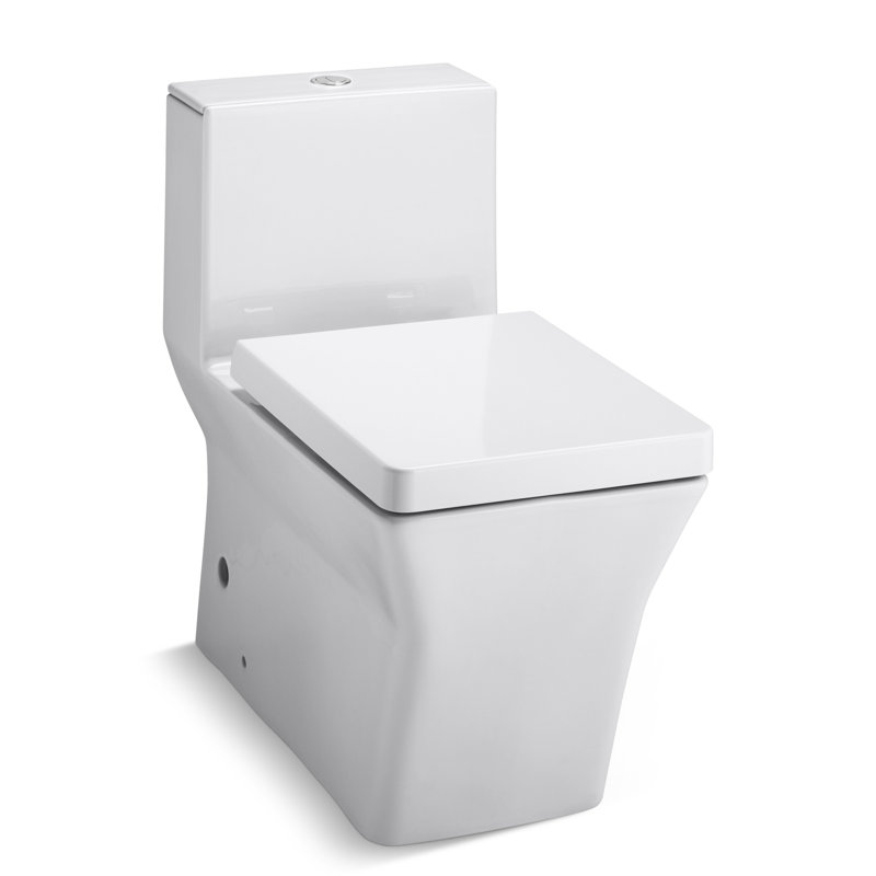Reve Dual-Flush Elongated One-Piece Toilet (Seat Included), White