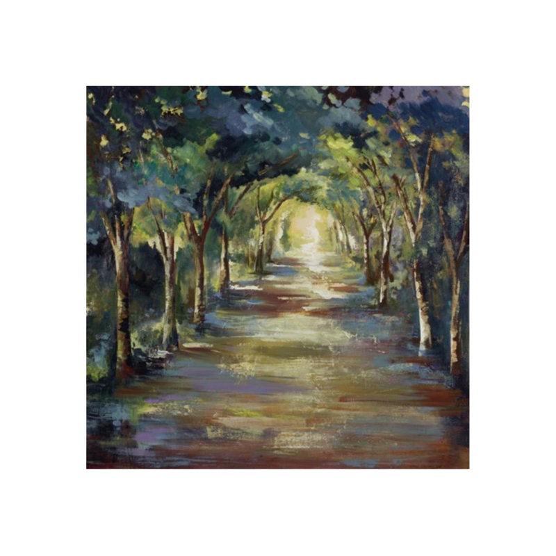 Passage secret - Peinture, H 40 po x l 40 po x P 1,5 po, Gel coupé au couteau
