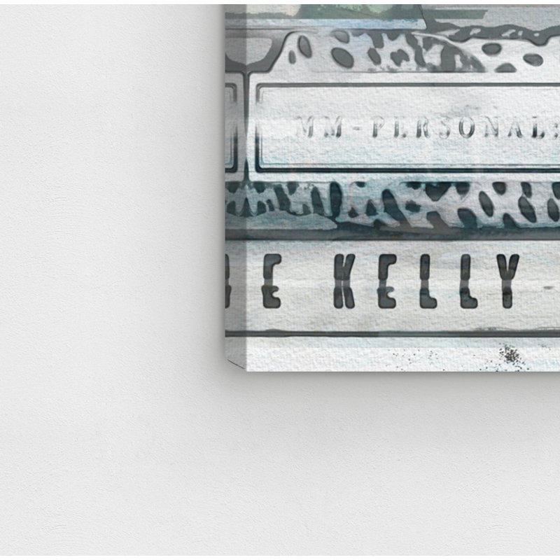 " Kelly Grey Square ", Wrapped Canvas, 36" H x 36" W