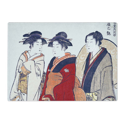 Tempered Glass the Pleasure Quarter by Torii Kiyonaga Chopping Board
