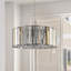 Lustre suspendu en cristal de 17 po