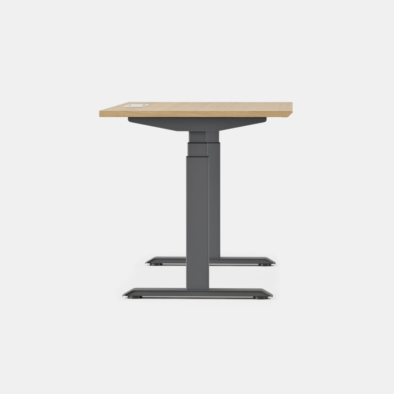 Standing Desk, 52" H x 60" W x 30" D, Charcoal, Woodgrain