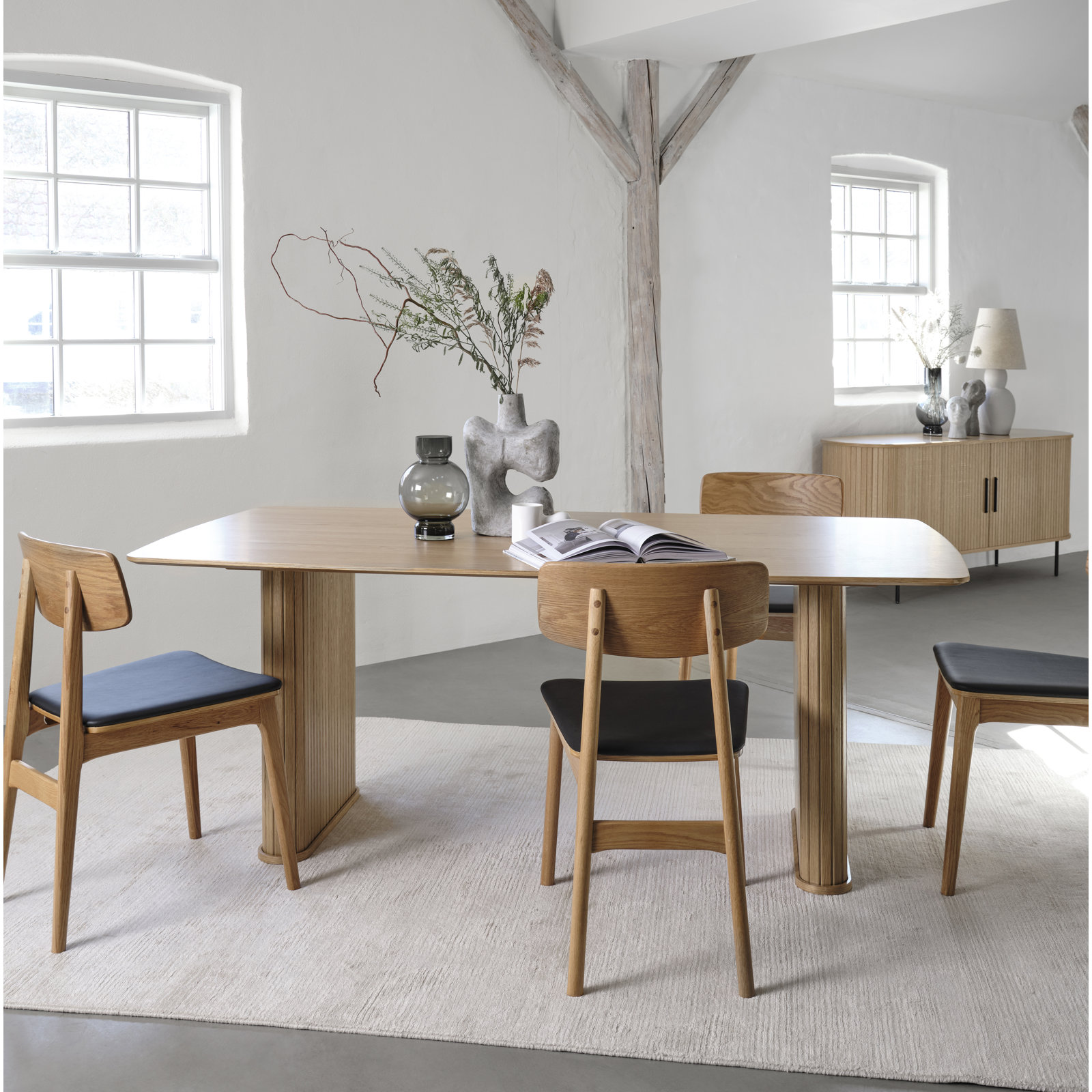 Iris 75" Dining Table, Natural Oak
