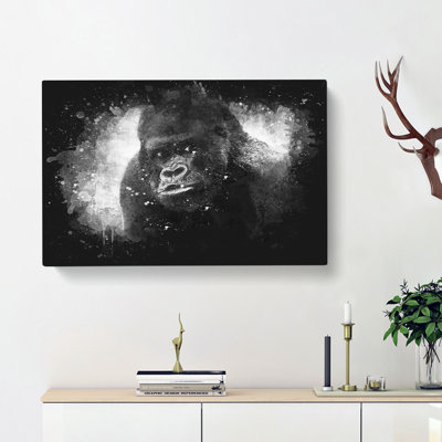A Silverback Gorilla - Wrapped Canvas