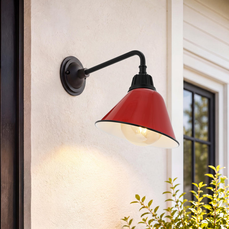 Applique murale en fer Annalyia, Rouge
