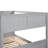 Gray Bunk Bed With Detachable Twin Trundle - Convenient Full Over Extra Sleeping Space-373803346