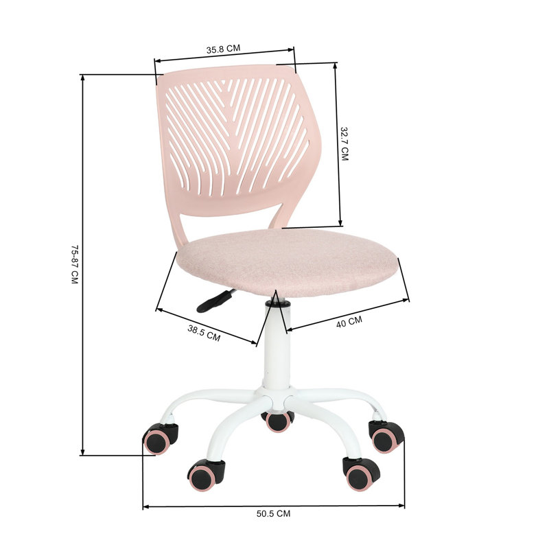 Valerii Mesh Office Chair, Light Pink, Mesh