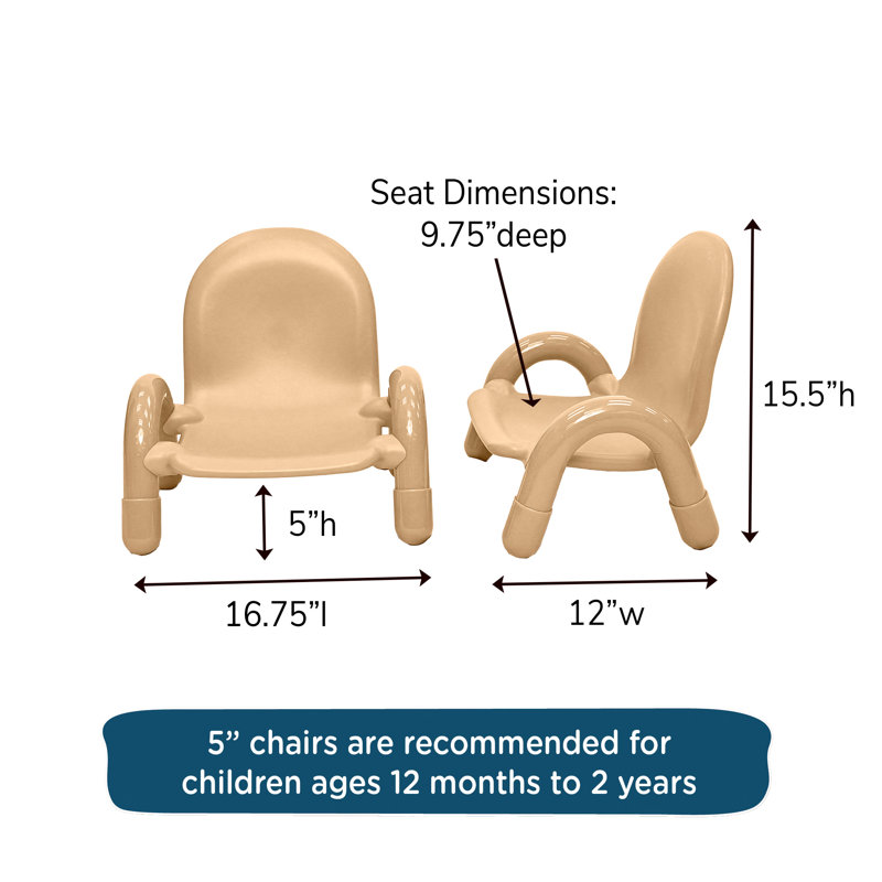 Chaise pour enfant Baseline - ensemble de 4, Rouge, 5", 2