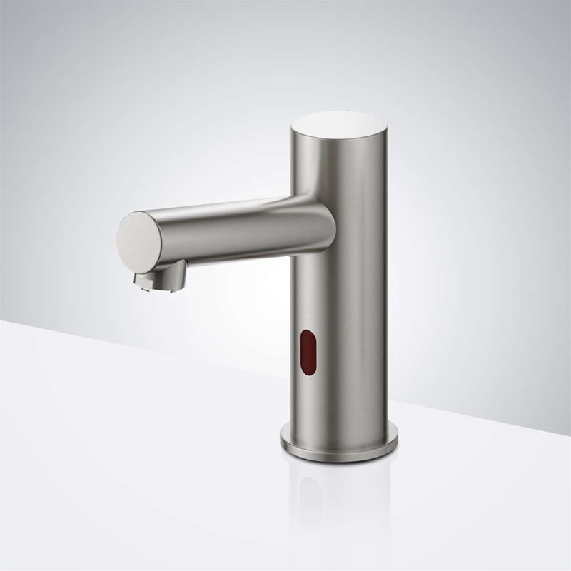 Commercial Touchless Sensor Faucet Deck Mounted Hygienic, Brushed Nickel