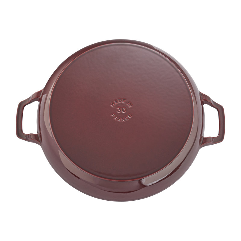 Cast Iron 3.59-qt Braiser with Lid, Grenadine