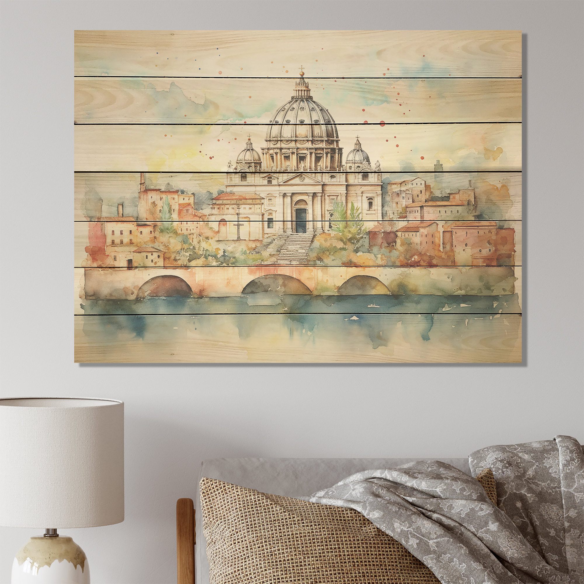 Ophelia & Co. Vatican City Historic Serenity III Rome On Wood Print