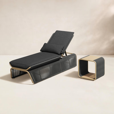 Harper 26.38 " Patio Chaise Lounge