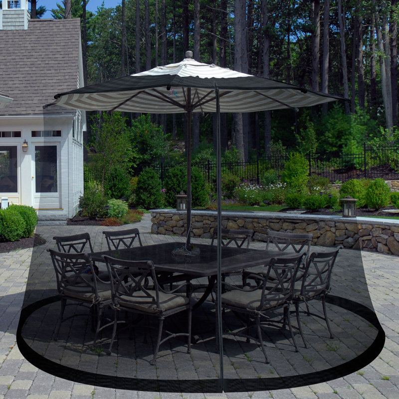 Marla Mosquito Net for Patio Umbrellas - Bug Screen to Keep Out Insects - Zippered Mesh Cover