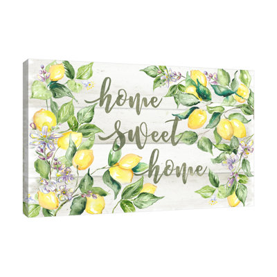 «Lemon Branch: Home Sweet Home II», toile tendue par August Grove®