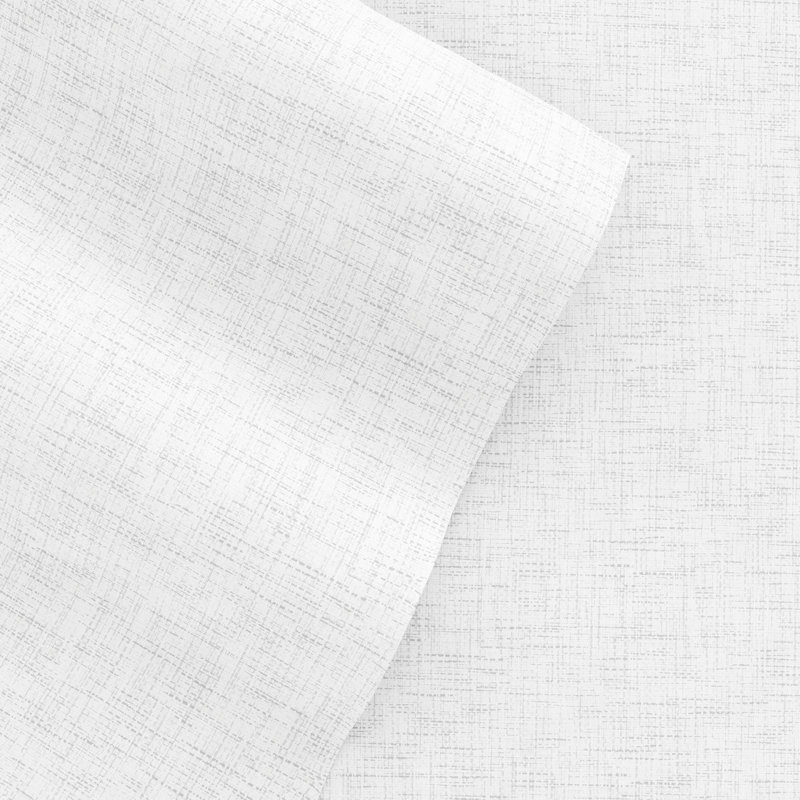 Simply Soft™ Scallops Pattern Microfiber Sheet Set, White Chambray, Twin