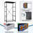 4 Drawer Dresser for Bedroom, Narrow Chest of Drawers, Wooden Top and Study Iron Frame 18"x37.5"-(WxH)