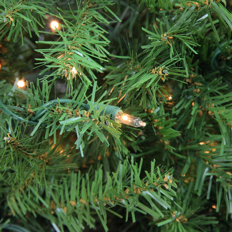 Arbre de Noël artificiel pin pré-éclairé pré-éclairé, H 9 pi