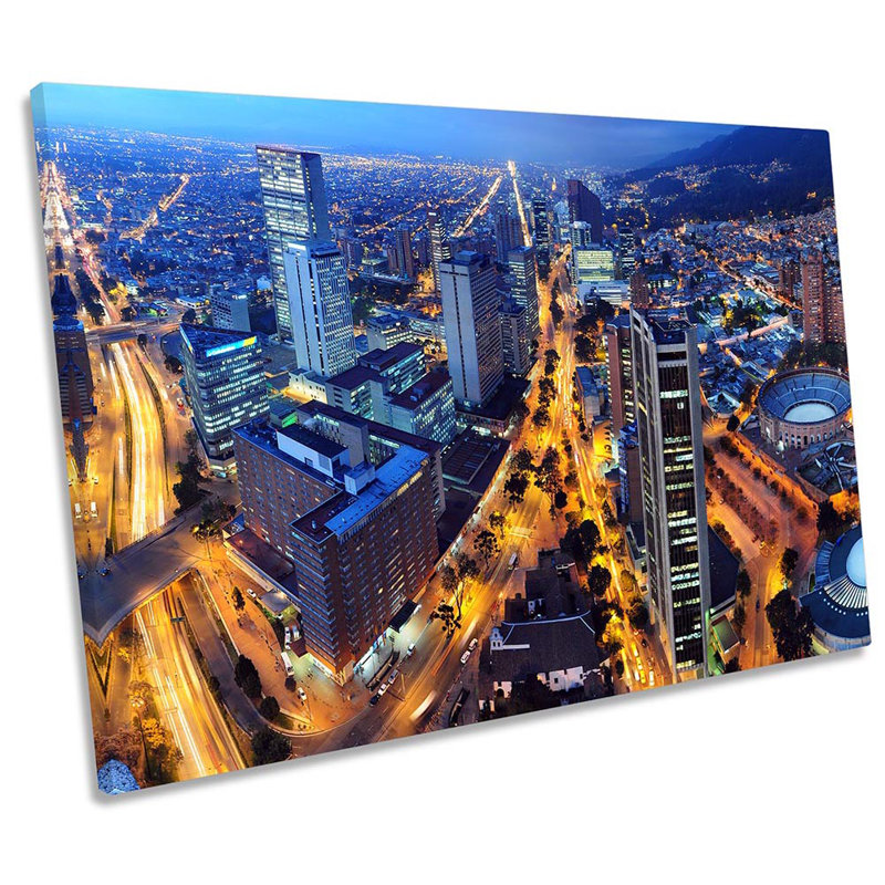 Bogota Skyline Colombia - Wrapped Canvas Print, 30.5cm H x 45.7cm W 