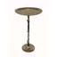 Table d'appoint 13,8 x 13,8 x 24 po en aluminium noir et doré avec un design délicat de grenade