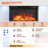 Wall Mounted Led Electric Fireplace With Floating Mantel,Remote Control Adjustable Heat-164550679