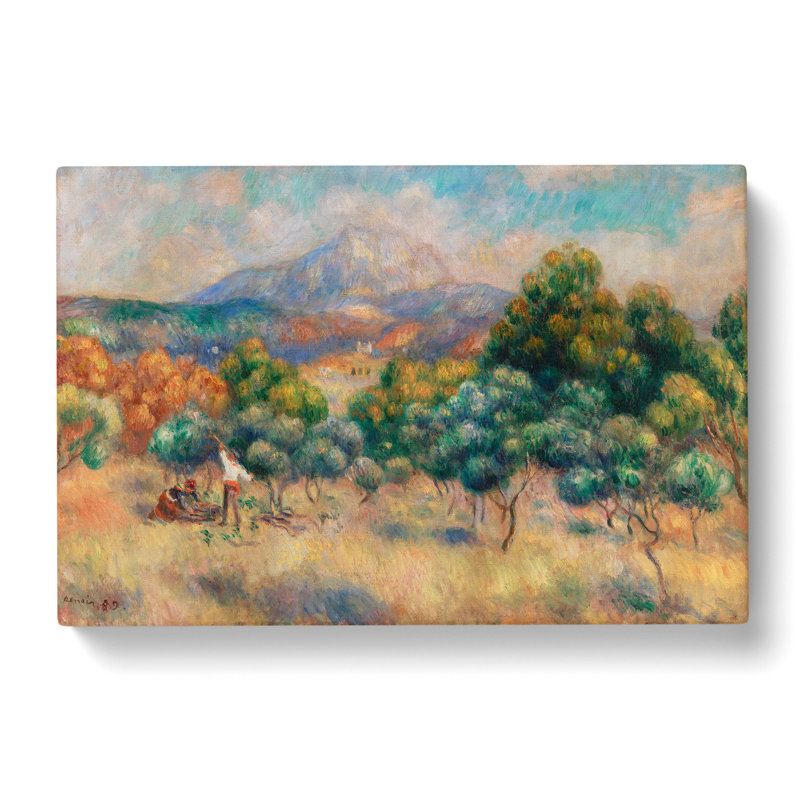 Mount Of Sainte-Victoire by Pierre-Auguste Renoir - Wrapped Canvas Painting, 60cm H x 91cm W x 3cm D