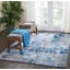 Tapis bleu / gris touffeté à la main à motif abstrait Prismatic-27429743