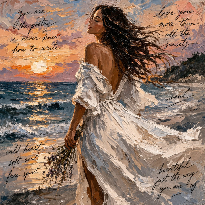 Sunset Lettering Wrapped Canvas Wall Art, 30"W x 30"H x 1.5"D