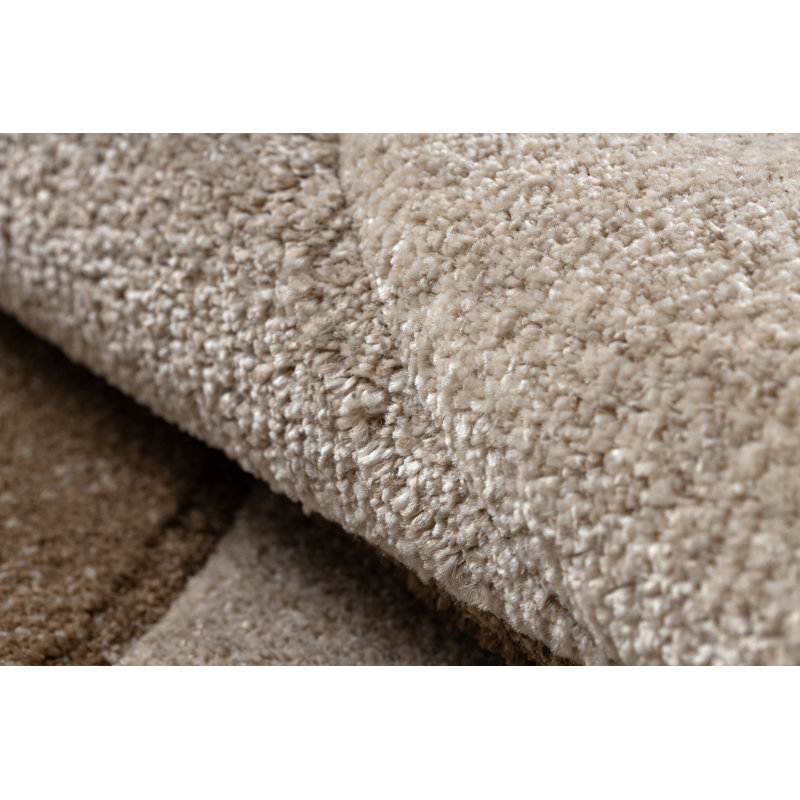 Cayrn Rectangle Geometric Area Rug, Beige/Light Brown, Rectangle 160 cm x 220 cm