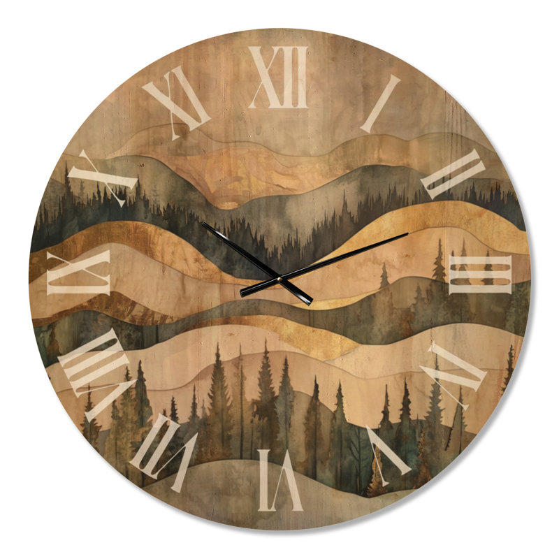 Très grande horloge murale Woodland, Oversized