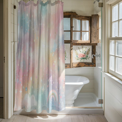 Rideau de douche standard 1 pièce Pastel Glitter Dreams