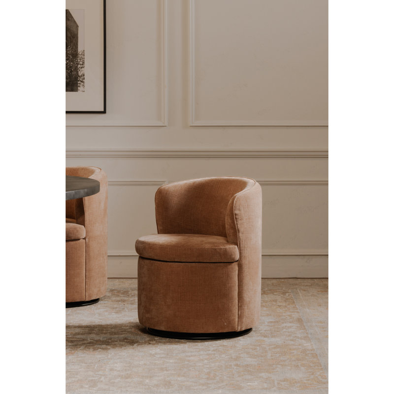Dane Swivel Dining Chair Oatmeal, Pink