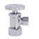 Round Handle Angle Stop Shut Off Valve, 1/2" Copper Pipe Inlet with 3/8" Compression Outlet