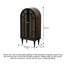 Bar Mid-Century en bois massif et verre