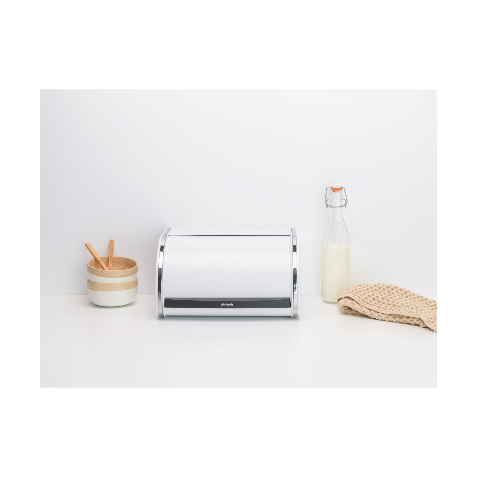 Brabantia Medium Roll Top Bread Box, White
