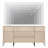 63" Reeded Accent Cabinet Set With Doors And Drawers, Modern Credenza Storage Cabinet With Charging Station For Living Room, Kitchen, Dining Room, Hallway-117531560