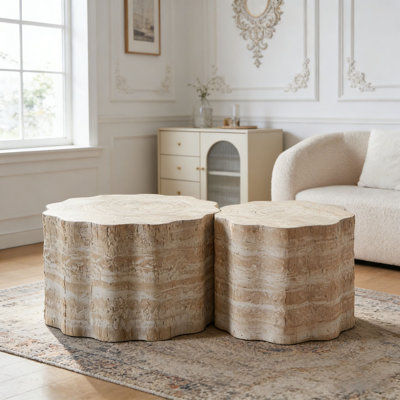 Ensemble de 2 tables basses rondes