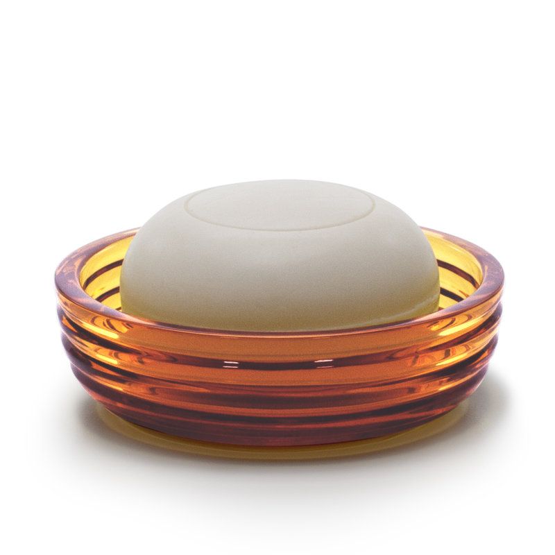 Riga Gray Soap Dish, Amber