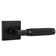 Soho Solid Brass Matte Black Door Lever with Knurled Handle