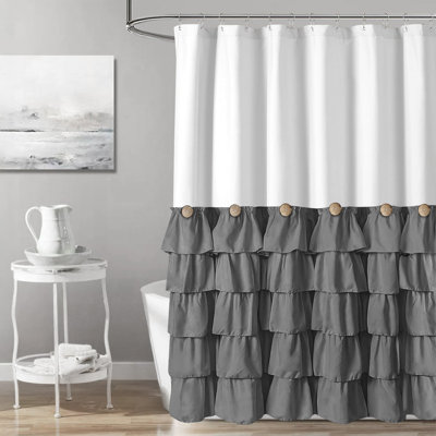 Arenstein Fabric Shower Curtain with Hooks Included