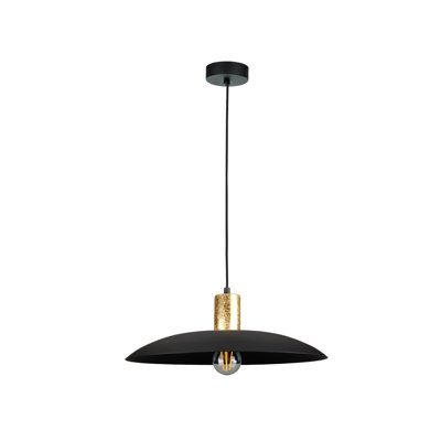 1 - Light Matte Black Dome Pendant