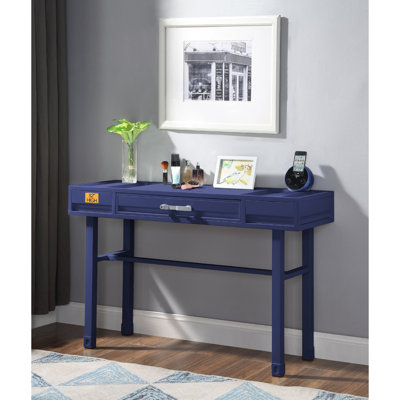 Office Blue Desk With Industrial Efficient Storage Drawer Rectangular Safe