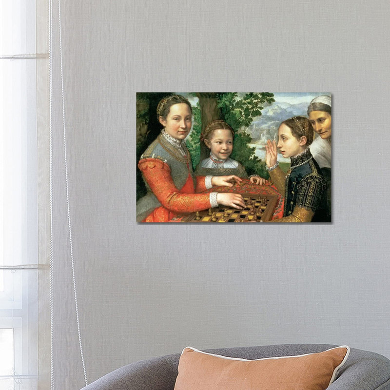 Game Of Chess, 1555 by Sofonisba Anguissola - Wrapped Canvas Painting, 45.72cm H x 66.04cm W  x 1.91cm D