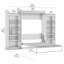Grand lit escamotable 126 W avec 2 tablettes AILE-55325532
